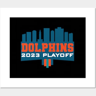 Dolphins 2023 Playoffs Posters and Art